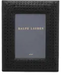 Ralph Lauren Home interwoven leather photo frame (9cm x 11 cm) - Black