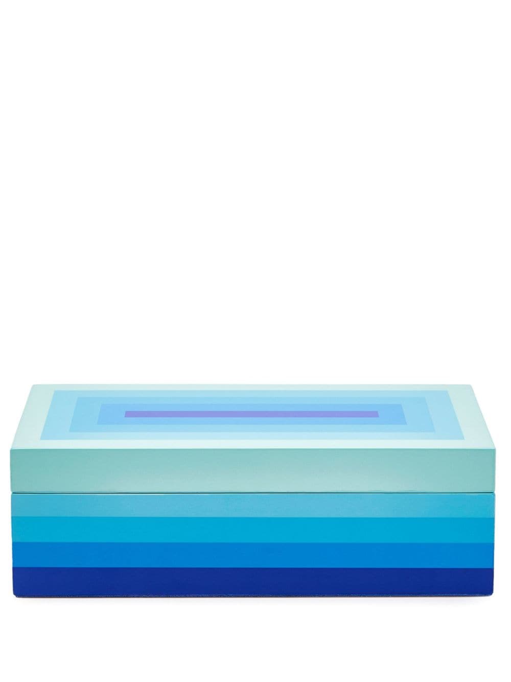 Jonathan Adler Lacquer Scala Porcelain Box In Blue