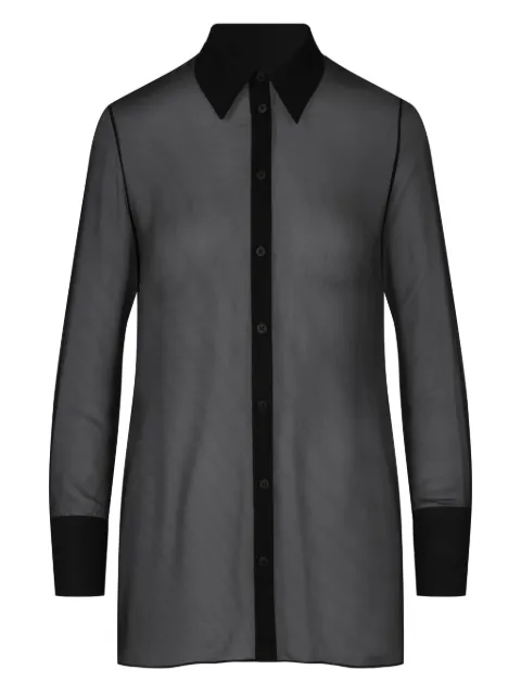 Maison Close long-sleeve semi-sheer shirt