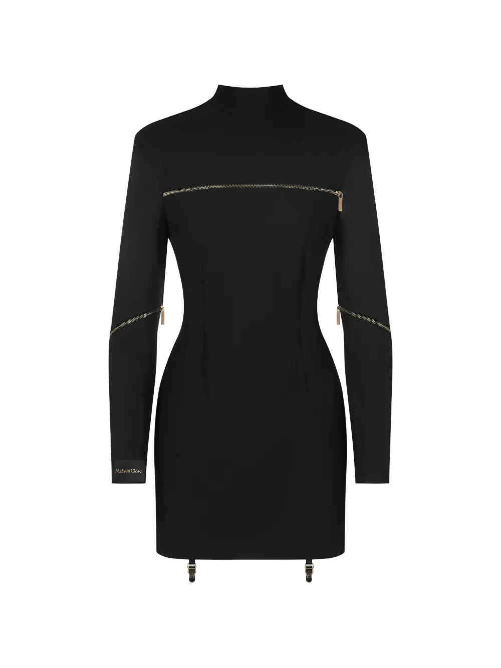 Maison Close Kleid mit Hosenträger-Riemen - Schwarz