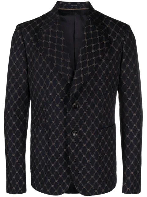 Gucci Interlocking G-jacquard wool blazer