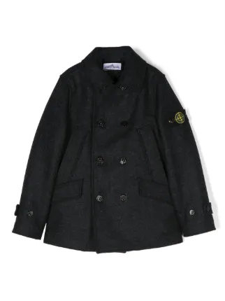 Stone Island Junior ダブルコート | ブルー | FARFETCH JP