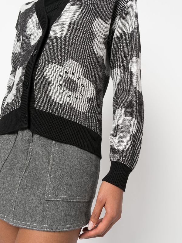 Kenzo Flower Spot Jacquard Cardigan - Farfetch