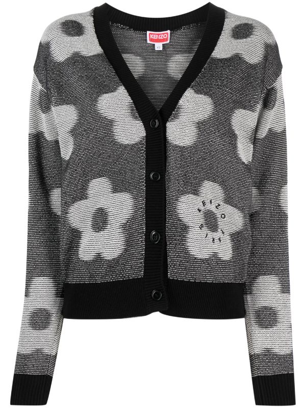 Kenzo Flower Spot Jacquard Cardigan - Farfetch