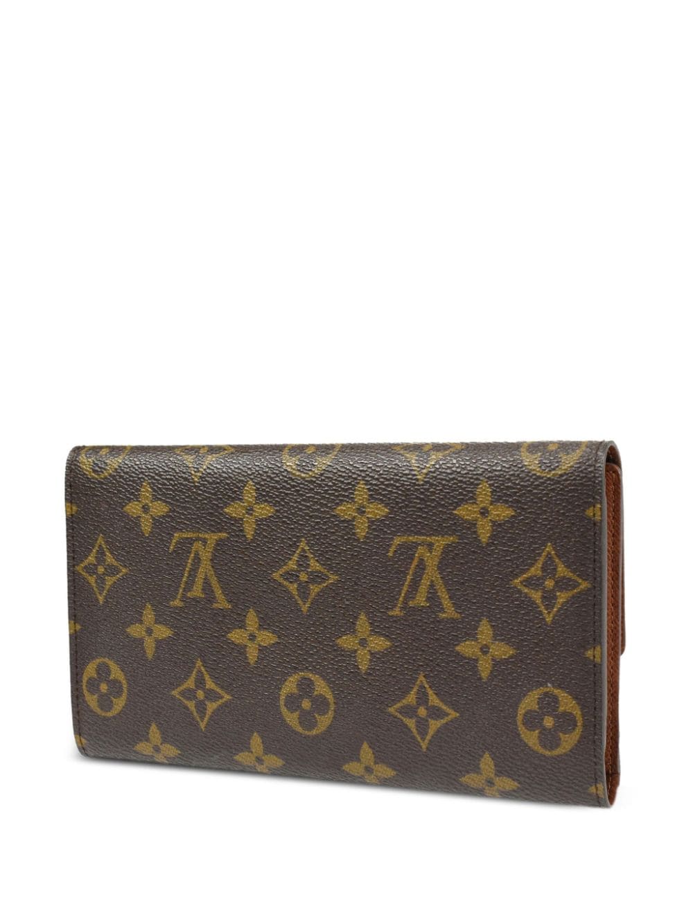 Pre-owned Louis Vuitton 2001 Portefeuille Continental Wallet In Brown