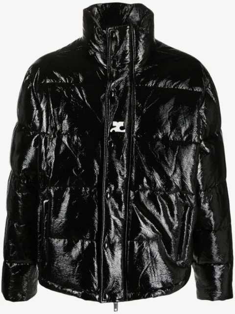 Courrèges logo-patch vynil puffer jacket