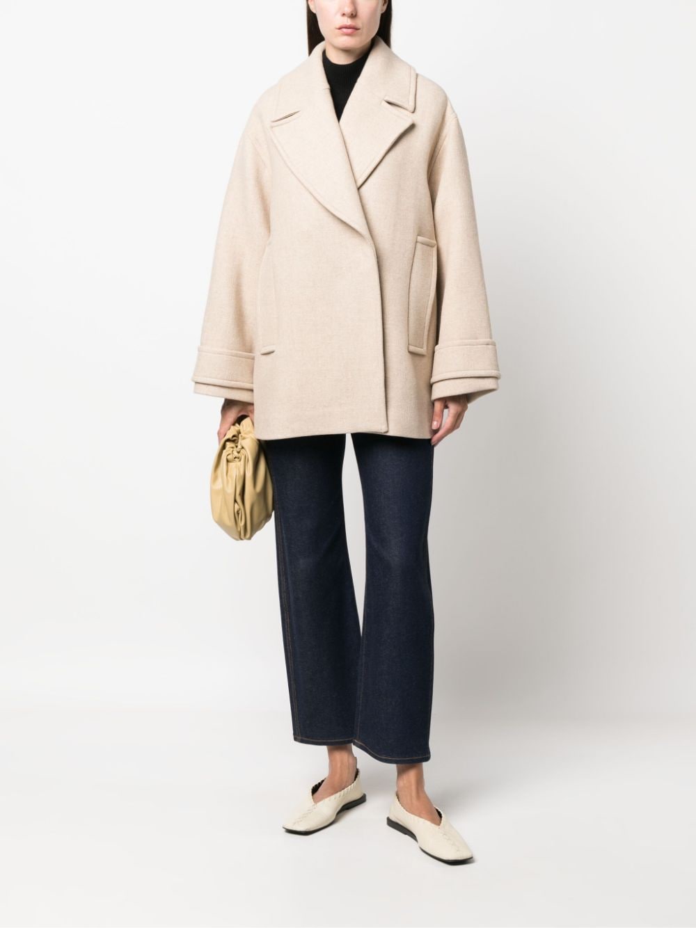 Shop Ivy & Oak Carly Double-breasted Jacket In Neutrals
