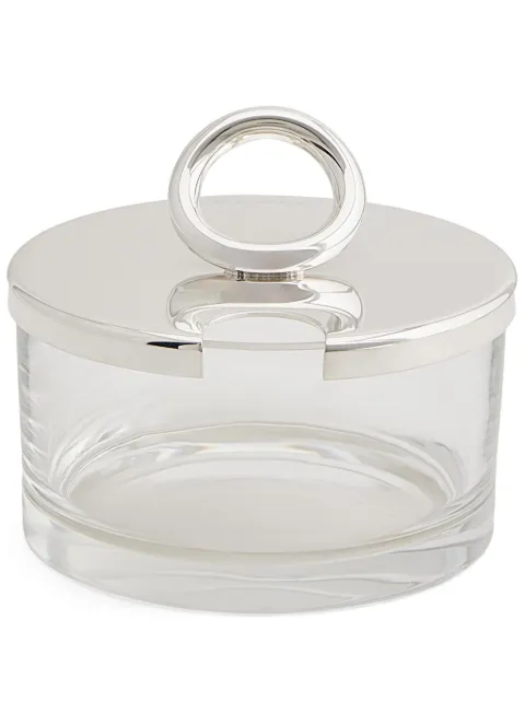 Christofle silver-plated Vertigo crystal jam dish