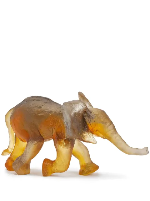 Daum elephant crystal sculpture