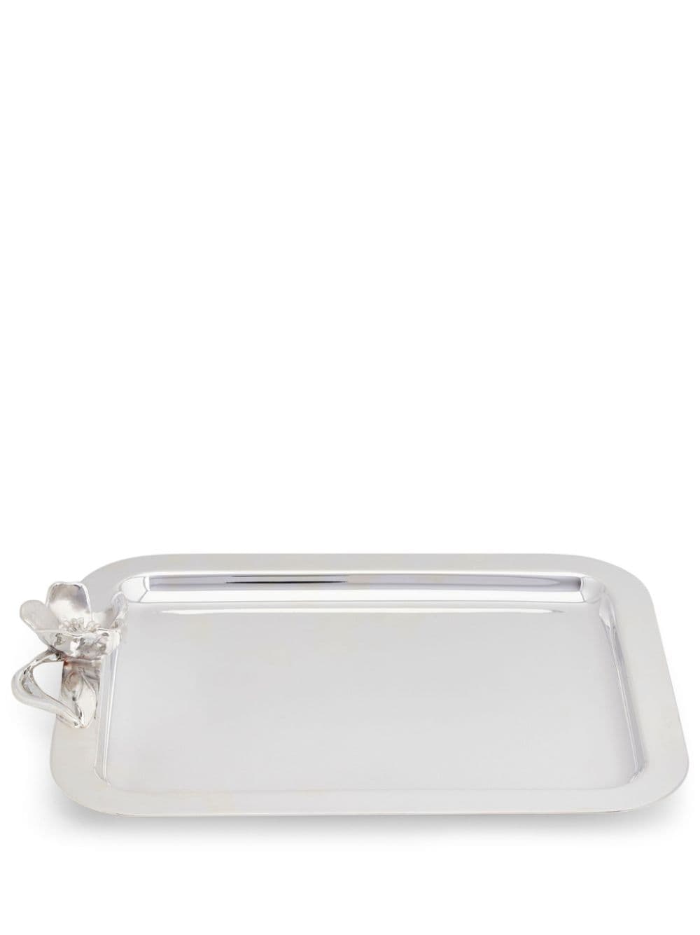 Christofle Anemone Rectangle-shape Tray In Silver