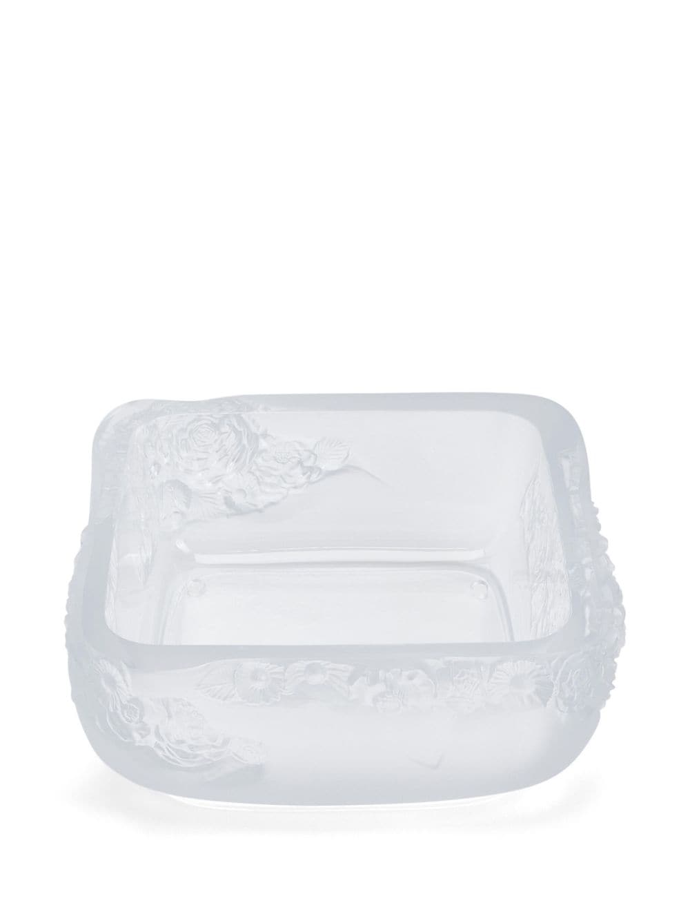 Shop Lalique Botanica Pivonies Crystal Bowl In Clear