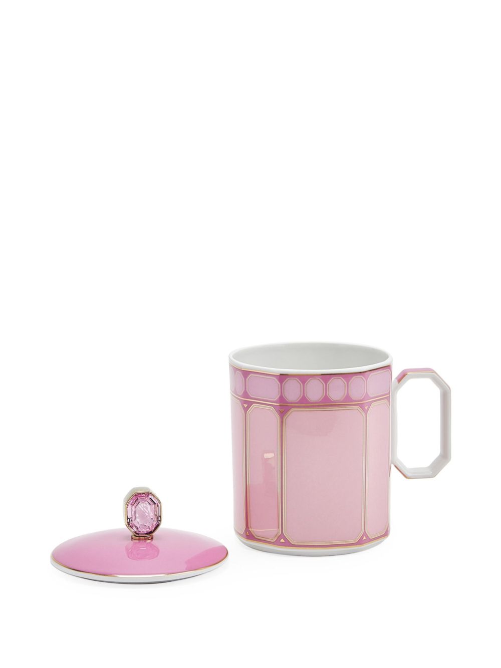 Rosenthal Signum Rose mok met geometrische print - Roze