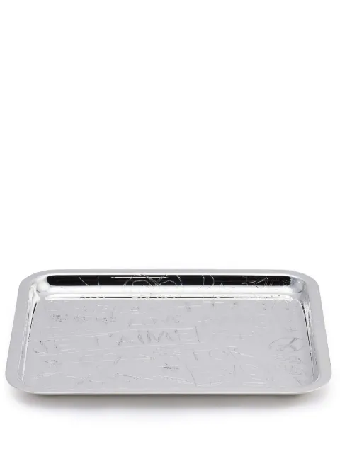 Christofle Graffiti silver-plated tray