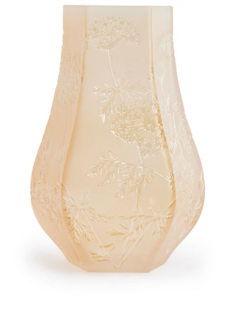 Lalique vase en cristal Ombelles à fleurs gravées