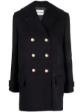 Miu Miu virgin wool double-breasted coat - Blue