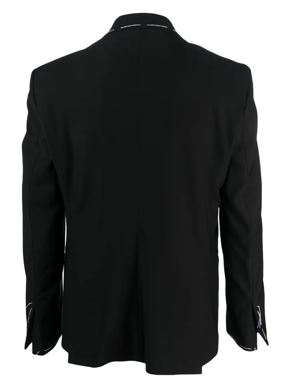 CANAKU decorative-stitching blazer - Zwart