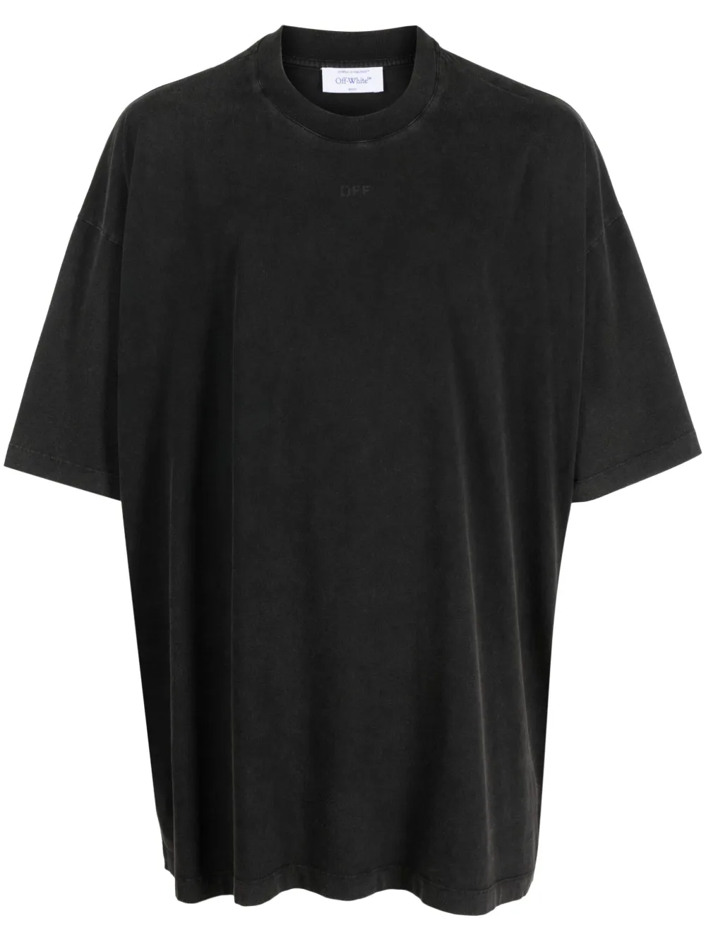 Shop Off-white Super Moon-print Cotton T-shirt In Black