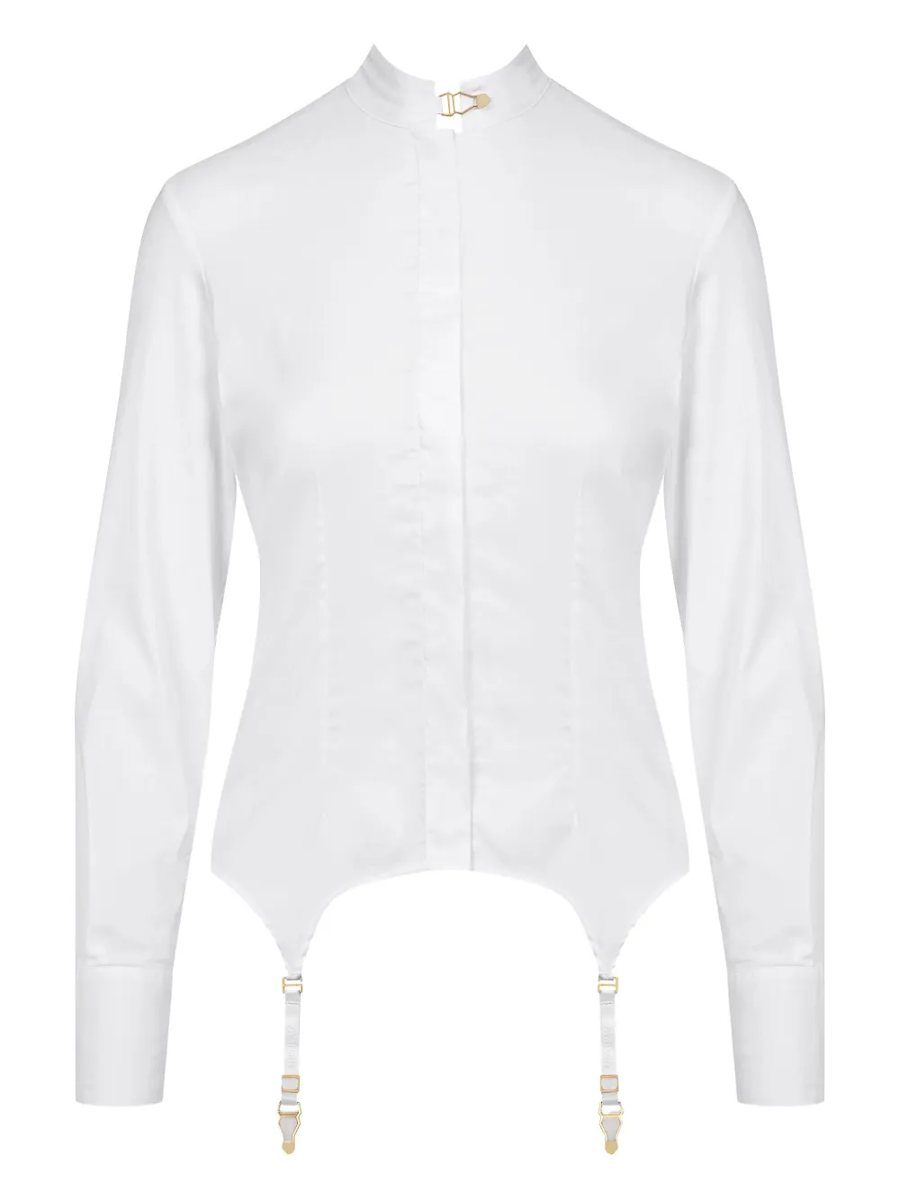 Maison Close サスペンダーディテール シャツ - ホワイト Maison Close サスペンダーディテール シャツ - ホワイト