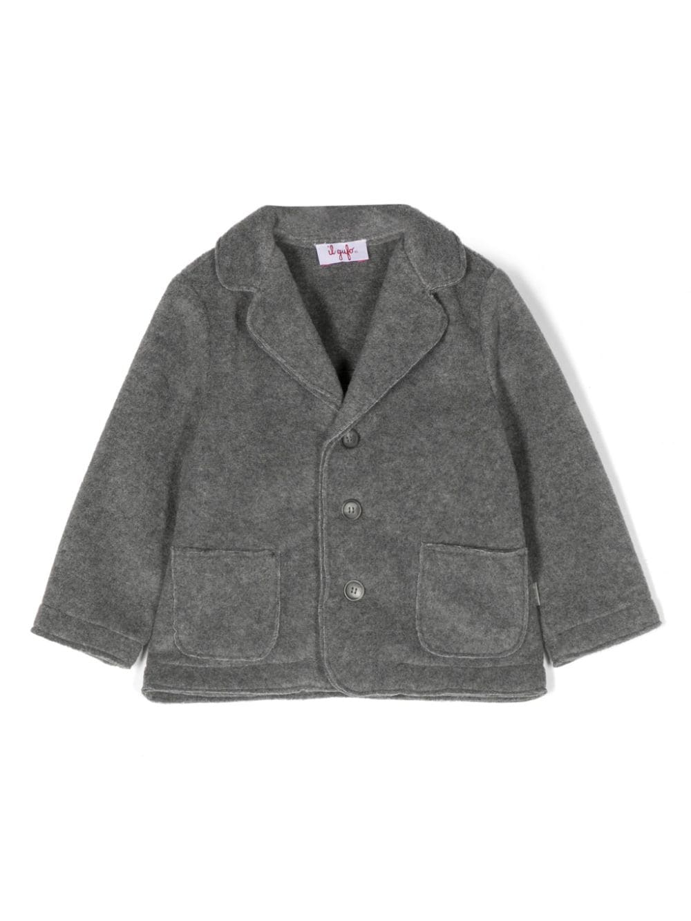 Il Gufo Babies' Button-up Notched-lapels Coat In Grey
