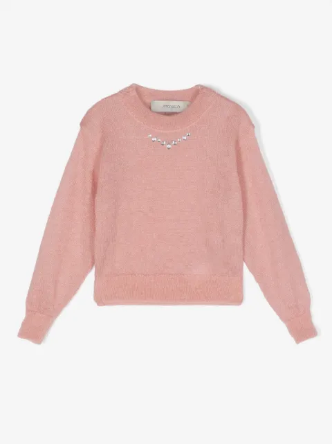Simonetta pull strassé à logo