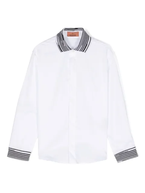 Missoni Kids stripe-detail cotton shirt