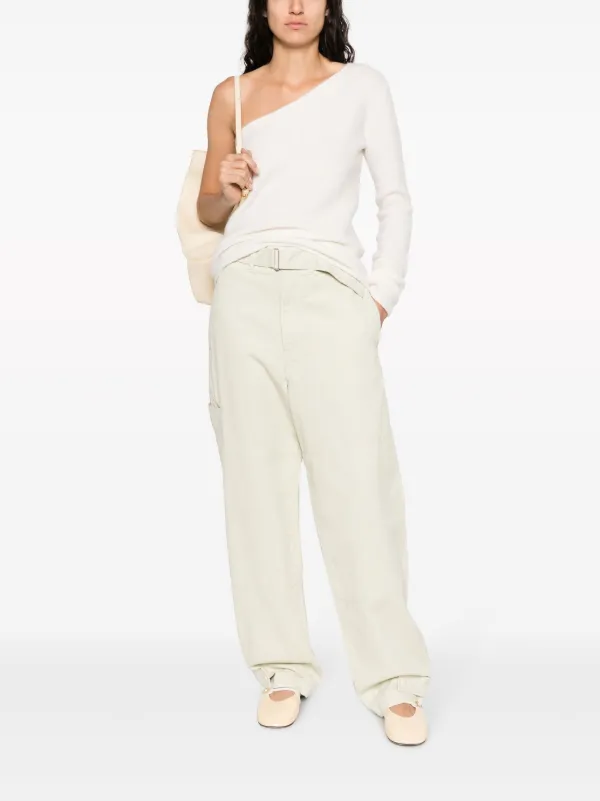 パンツ LEMAIRE Woman Pants White PA1181LF1365 WH014 Lemaire - LIGHT BELTED TWISTED PANTS | HBX - Globally