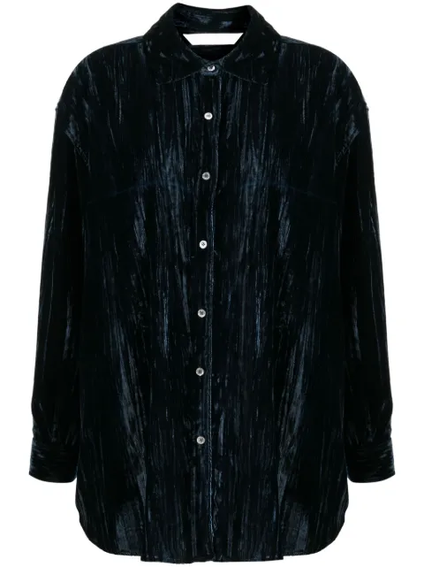 Palm Angels velvet crinkled shirt 