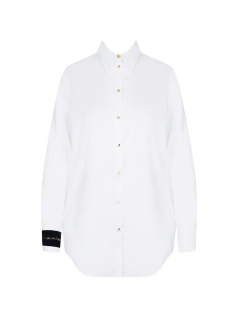 Maison Close camisa de popelina con parche del logo