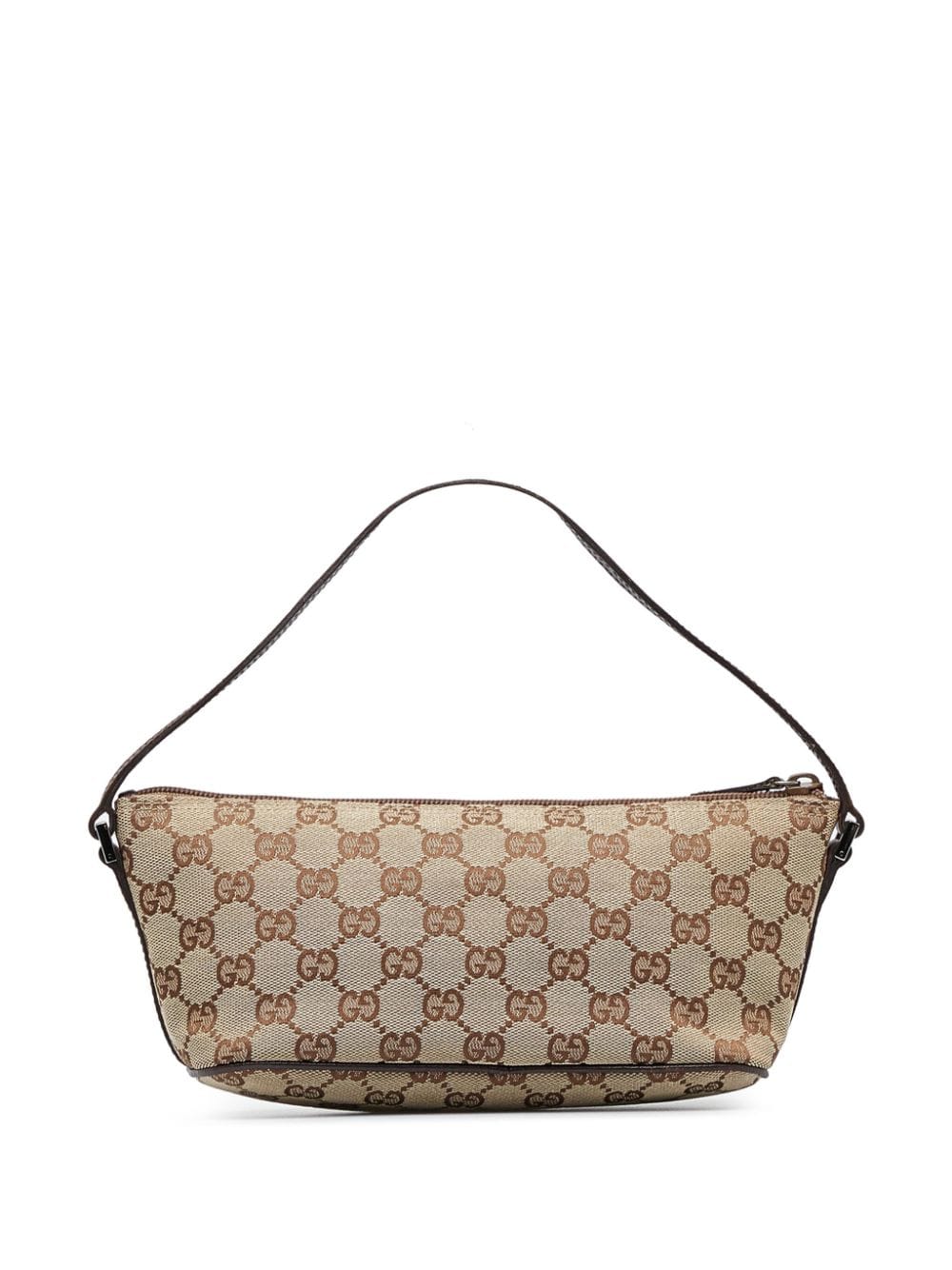 Pre-owned Gucci Gg Canvas Boat Bag In Neutrals