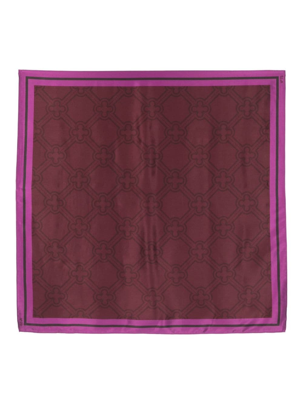 V°73 Iris patterned silk scarf - Viola