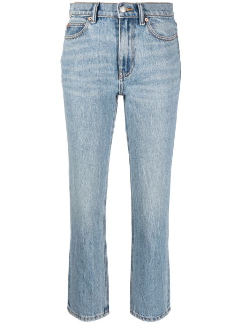 Alexander Wang logo-patch cropped jeans Women