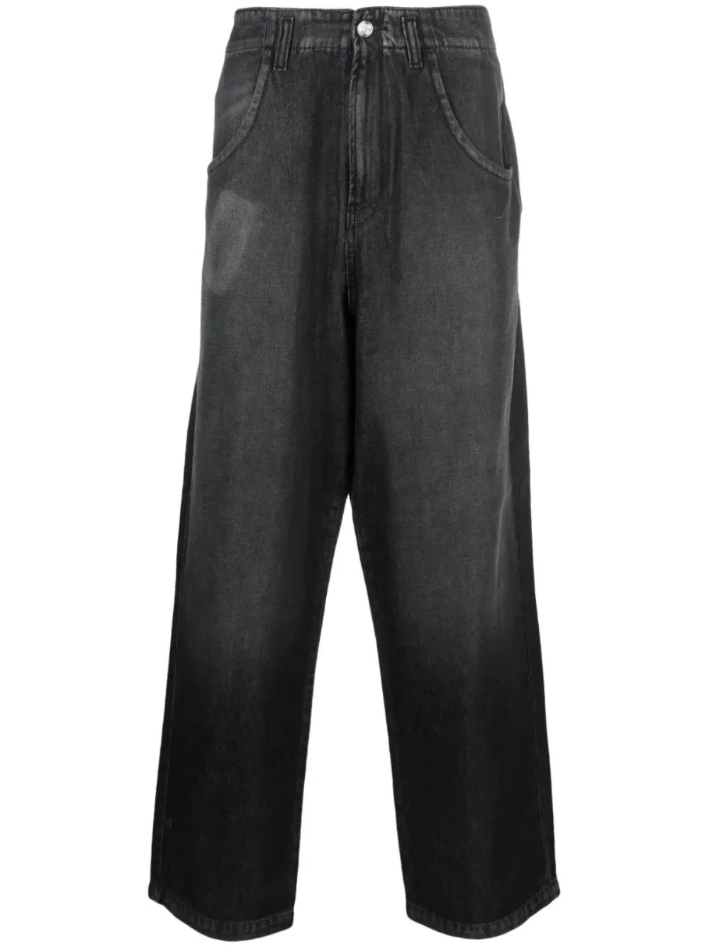 BLUEMARBLE button-up wide-leg jeans | Black | Image 1