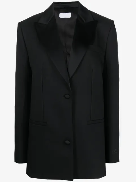 Off-White single-breasted tuxedo blazer