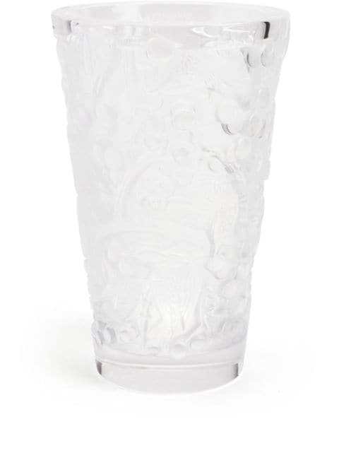 Lalique Merles Et Raisins matte-finish vase (22.2cm)
