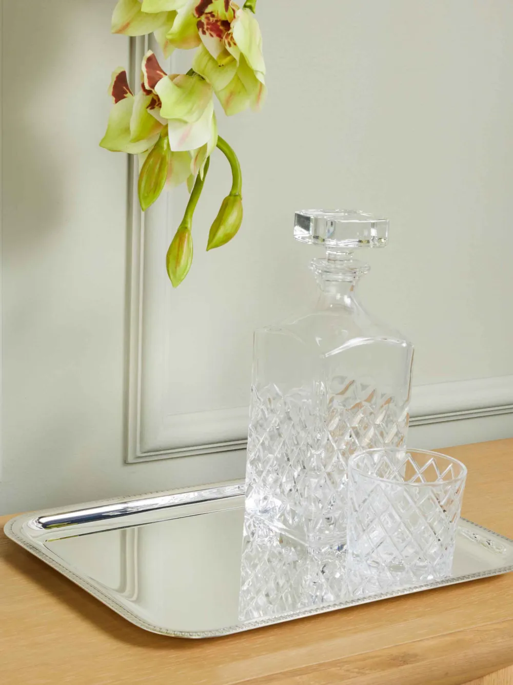 Christofle Malmaison Silver-plated Rectangular Tray In Silver
