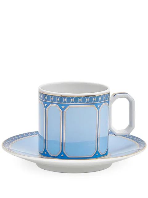 Swarovski Signum Azure espresso cup and saucer