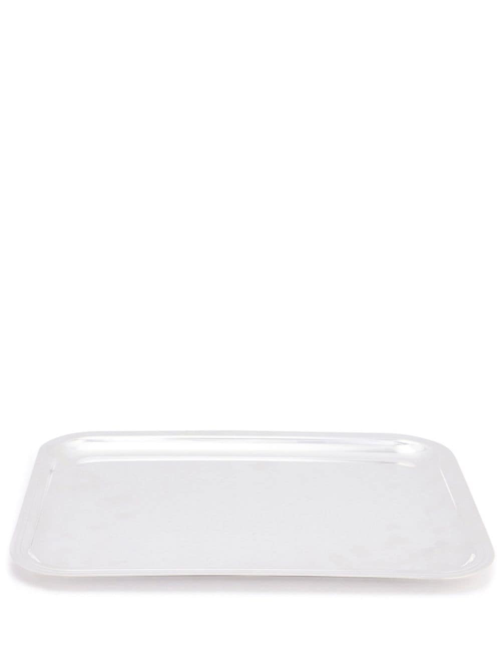 Christofle Albi Silver-plated Rectangular Tray In White
