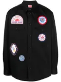 Kenzo appliqué-logo cotton shirt - Black