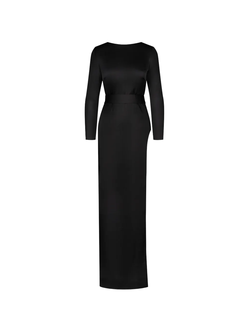 Maison Close Satijnen maxi-jurk Zwart