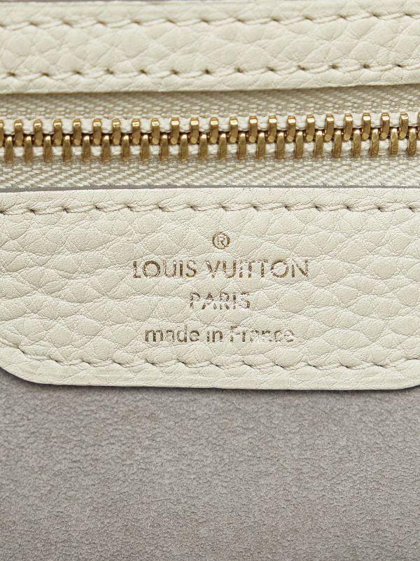 White Louis Vuitton Monogram Mahina Cirrus MM Tote Bag