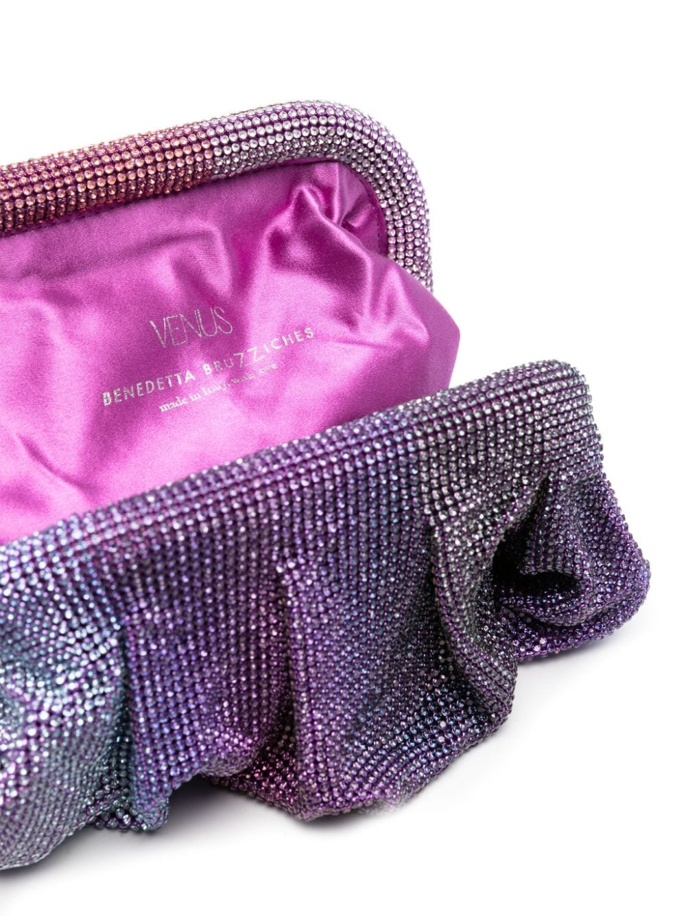 Shop Benedetta Bruzziches Venus Rhinestone-embellished Clutch Bag In Rosa