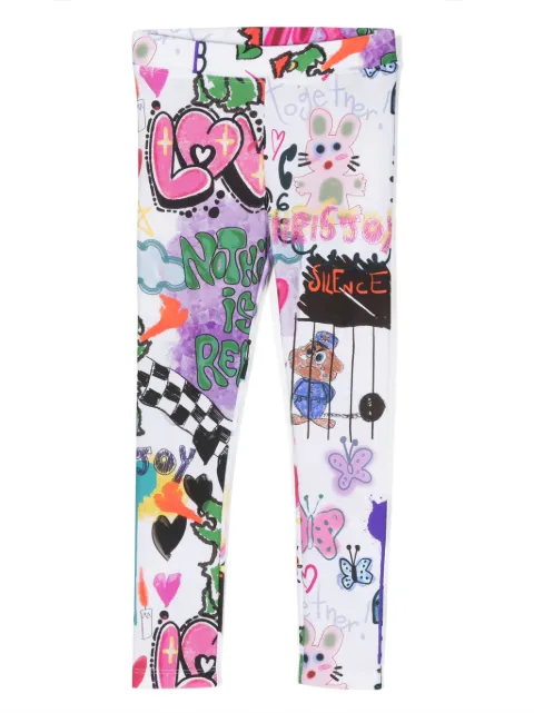 Khrisjoy Kids graphic-print elasticated-waistband leggings