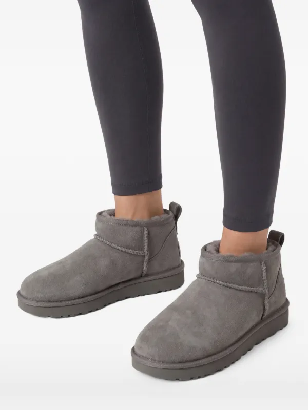 UGG Classic Ultra Mini Suede Boots | Grey | FARFETCH
