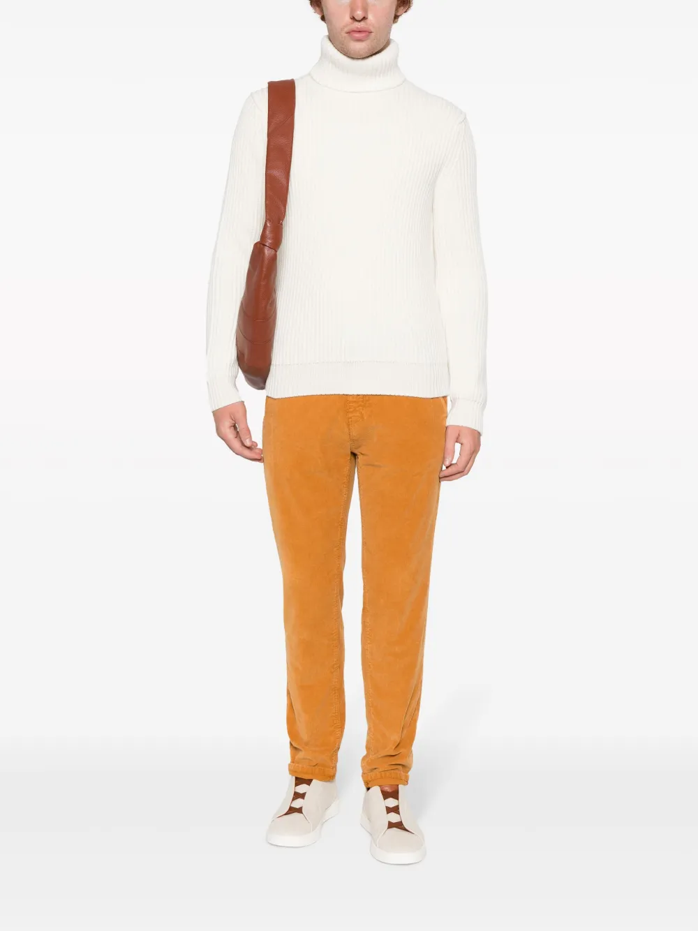 PT Torino low-rise corduroy tapered trousers - Oranje