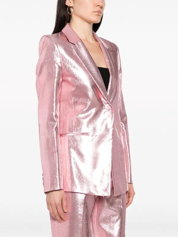 Pink metallic blazer online