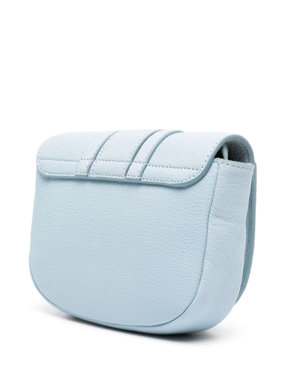 Shop See By Chloé Mini Hana Leather Shoulder Bag In Blue