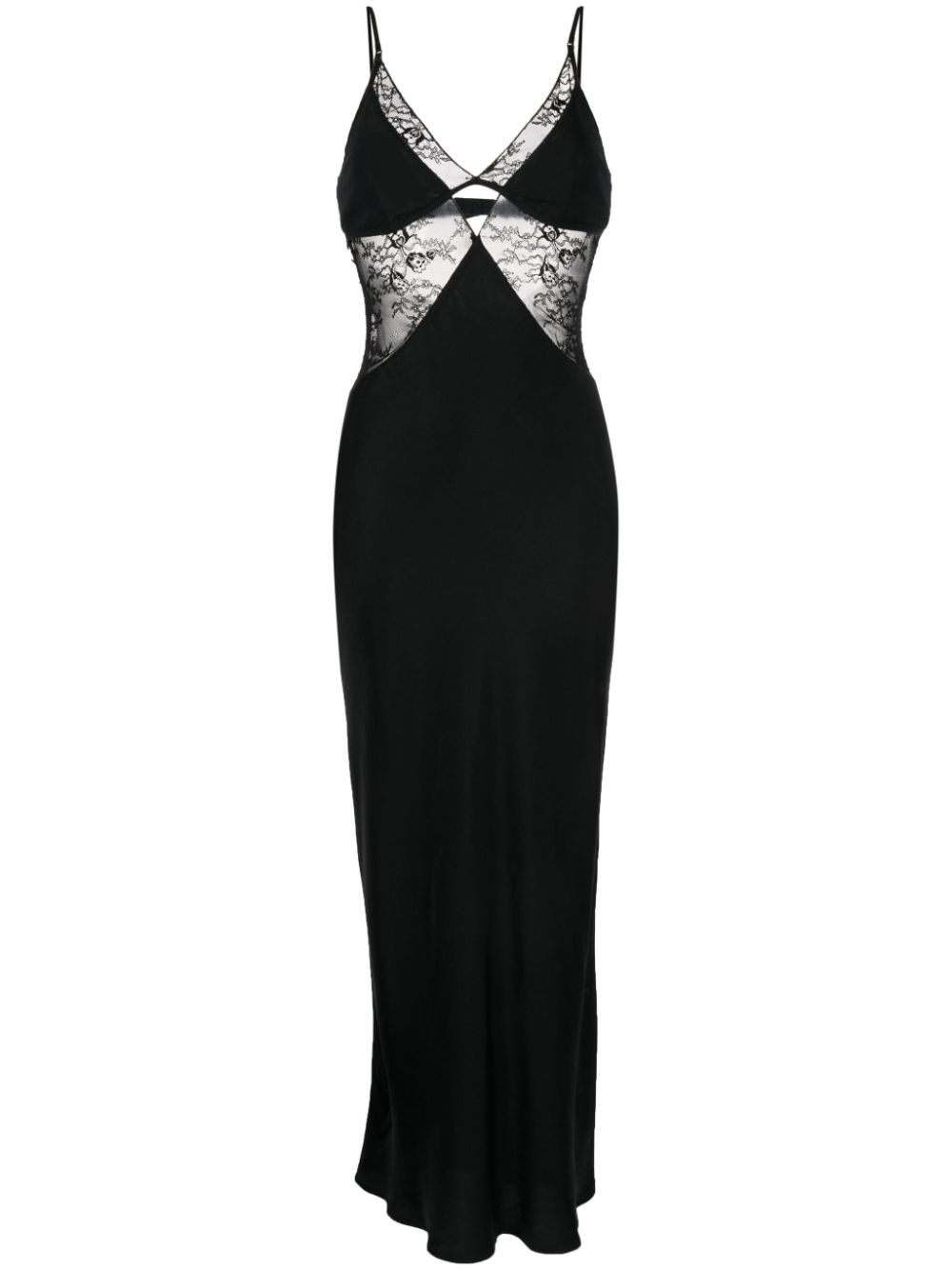 Shop Bec & Bridge Nora Lace-detail Maxi Dress In Black