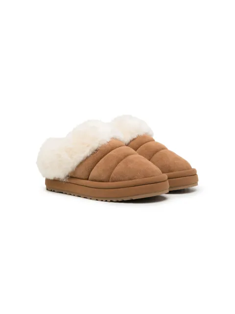 UGG Kids Tazzlita 35mm suede platform slippers