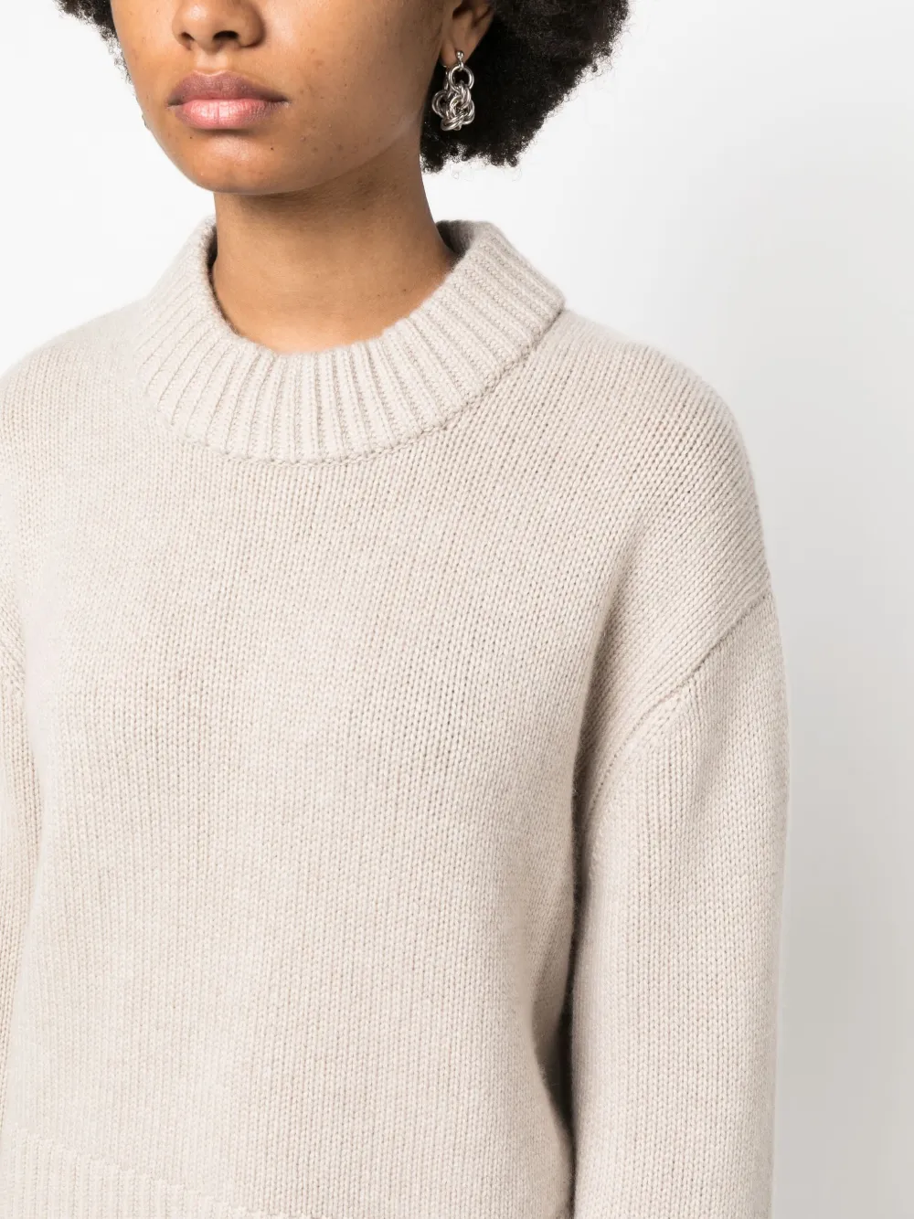 Lisa Yang Kasjmier trui Beige