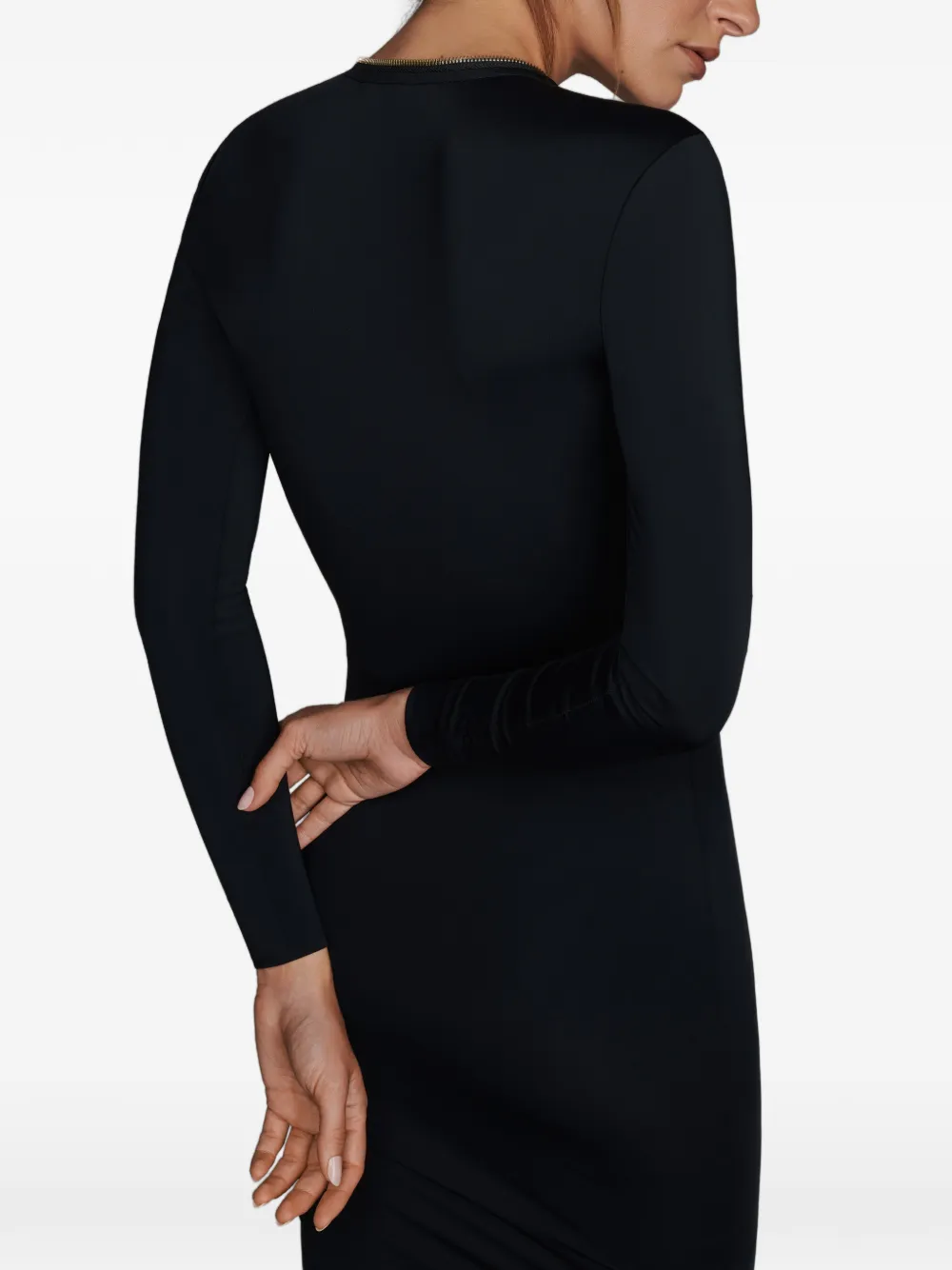 Maison Close Stretch midi-jurk met rits Zwart